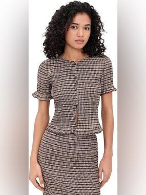 Bailey Rose Plaid Blouse & Skirt - Size Small BNWT